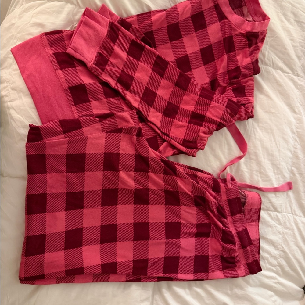Jenni Pink Plaid Pajama Set